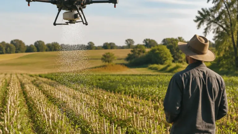 Indiana farmer turns to drones to seed cover crops before harvest